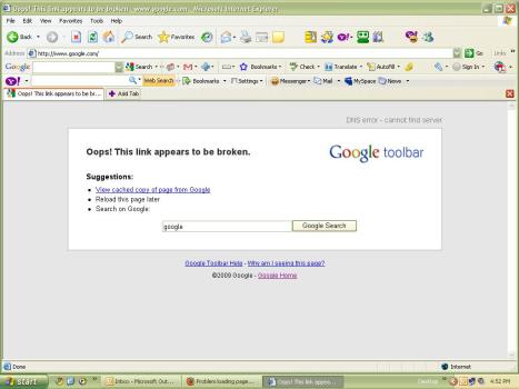 Google's server down